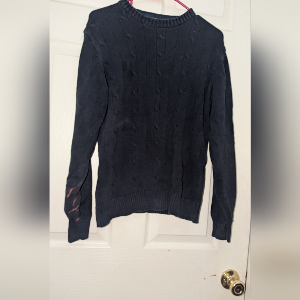 Oscar de la Renta 100% Cotton Cable Knit Sweater szL